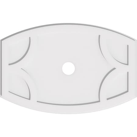 Ekena Millwork Kailey Architectural PVC Ceiling Medallion, 32"W x 21 3/8"H x 3"ID x 17 1/4"C x 1"P, One-Piece CMP32X21KY-03000